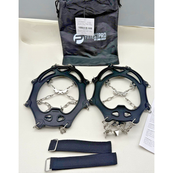 Ice Snow Anti Slip Spikes Grips Grippers Crampons Ice Cleats For Shoes Boot XL - Picture 2 of 14